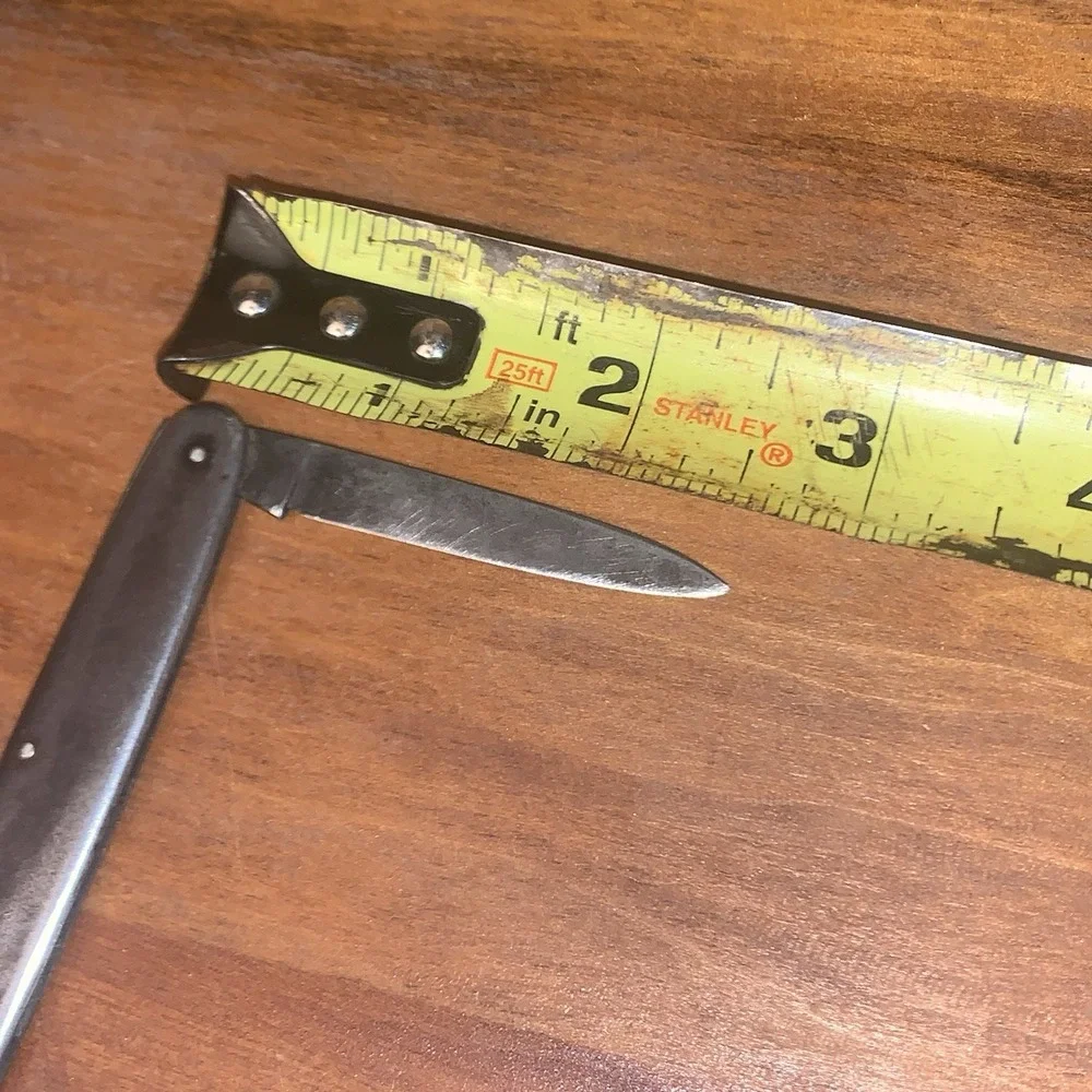 Vintage Hen & Rooster Logo 2 blade Folding Knife Engraved Soccer‎  Player READ